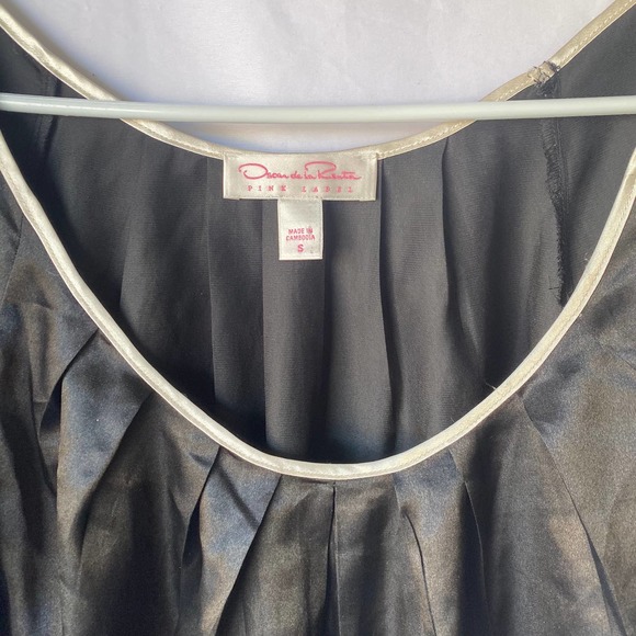 oscar de la renta pink label sm black white lace - Picture 3 of 3